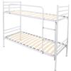 Filoben Letto a Castello per Adulti e Bambini Style Moderno 200x80 in metallo con 2 Rete Letto 80x190, Scomponibile 2 lettini (Letto Bianco)