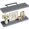 WOLTU Mensola da Muro, Mensola Grigio Scuro,80x22.9x3.8cm,MDF 2er | Adatto Come Espositore da Soggiorno, Libreria da Studio o da Ufficio, Portaspezie da Cucina o Portaoggetti da Ingresso