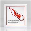 OPEN HEART Corno Portafortuna con Cornice e Frase scaramantica