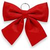 Generico Fiocco di Natale in Velluto Rosso Rigato Imbottito Decorazione Puntale Albero di Natale Fuori Porta Coccarda Ghirlanda addobbo Natalizio Stringato a Righe (60 Cm)
