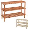 GD S.R.L. Scarpiera Scaffale Legno 3 Ripiani Ingresso Interno Esterno Salvaspazio 63x26,5x48cm MOD.SCARPIERA Beige