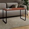 AKKE Tavolino Da Salotto Con Gambe In Metallo Piano Laminato Tavolo Rettangolare Altezza 55 cm Tavolino Da Soggiorno Stile Loft Crespo