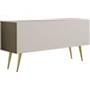3E 3xE living.com Mobile TV, colore: cashmere, gambe dorate, D: L: 100 cm, A: 52 cm, P : 32 cm,
