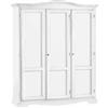 Vicentini arreda ARMADIO IN LEGNO 3 ANTE BATTENTI SHABBY CHIC MOD GENDARME MOD BIANCO
