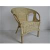 fantasie d oriente Poltrona Rattan Midollino Naturale Rinforzata 60x63x80 cm