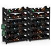 ARTECSIS Cantinetta Portabottiglie in Plastica Modulare 72 Bottiglie Nero