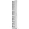 Emporium Living - Metalpop Scarpiera Girevole a 360 ° in Metallo con Ripiani Rotondi in PVC Bianco- ⌀40x173 cm - Made in Italy