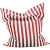 SXBCyan Fodera Pouf da Esterno (senza imbottitura) Sqaure pouf poltrona sacco Galleggiante For Piscina - Grande Comoda Interni Ed Esterni Cuscino(Red-stripe)
