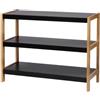 MAURY'S IL NUMERO UNO DEL RISPARMIO Maury's Black Scaffale Basso Con 3 Ripiani, Dimensioni 70x26xh54 cm, Struttura in legno e ripiani In Elegante Colore Nero, Multiuso è una Sceòta Versatile per Il Tuo Arredo
