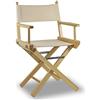 ZStyle Sedia da Regista Naturale con Tessuto Cotone Ecru Pieghevole da Trucco Seggiola Veranda Giardino