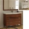 Bagno Italia mobile arredo bagno arte povera con lavandino in ceramica da 114 cm base noce o decapè bianco