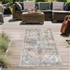 CARPETIA Tappeto esterno tappeto orientale ornamenti soggiorno tappeto vintage grigio blu Größe 80 x 300 cm