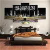 wmyzfs Quadro Stampato modulare 5 Pezzi di Quadri Musulmani islamici Decorazioni Moderne su Tela per Soggiorno