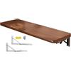 Generic Scrivania pieghevole da parete in legno, tavolo ribaltabile galleggiante, mensola a muro for cucina, soggiorno, ingresso, Capacità di carico 70 kg, Marrone(60X30cm)