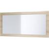 Vladon Specchio Lima, Specchio da Parete con Cornice Moderna, Bianco Lucido (89 x 45 cm)