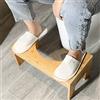 kangten Sgabello per WC, in legno, con altezza regolabile, in bambù, antiscivolo, per la prevenzione delle emorroidi