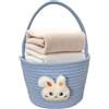 Misaakoeq Basket per Pasqua, Basket Pasqua, Contenitore Festivo di Caccia alle Uova, Bunny Easter Basket con Manico per Bambini per la Spesa per i Giocattoli per i Giocattoli