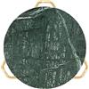 Solivagant Tavolino da Salotto Verde 40x40x40 cm Pietra Vera Testura Marmo,Verde,9.4kg