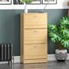 Vida Designs Scarpiera con 3 cassetti, scarpiera, organizer per riporre le scarpe, mobile da ingresso in legno a scomparsa, pino