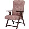 PALUPLUS Poltrona Molisana Reclinabile, Misura 62x67x109 cm, Schienale Regolabile in 4 Posizioni, Struttura e Braccioli in Legno di Faggio, Sedia per casa, Portata 110Kg -221C (Rosso Striato)
