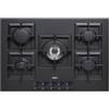 Elleci Plano 75 TCC Piano Cottura a Gas, Metallo, Nero, 11.5x51x75 cm