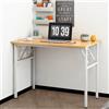 AuraCraft Tavolo Pieghevole, Scrivania per Computer, Tavolo da Ufficio in Legno, per Soggiorno, Casa, 120 x 60 cm, Bianco Teak