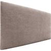 DHOME Testata in similpelle o tessuto AQUALINE Testata imbottita liscia Testata letto di lusso (Tessuto Terra, 90cm (Lits 70/80/90))