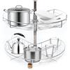 Jolre Ripiani Girevoli a 270° per Cucina - Meccanismo per Base Angolo, Piscine, Giostre, Armadio Ad Angolo - Mobili da Cucina, Cestini in Filo Metallico