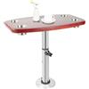NadineDutol Tavolo da barca, pieghevole, con piedi, 4 portabevande telescopico, per barca marina, camper, 600 x 380 mm, in rovere laccato
