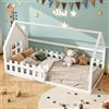 Wyibwy Letto piano 90x200cm, letto per bambini, culla neonato, bianco (Bianco,90x200cm)