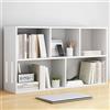 Generic Libreria da Scrivania Stoccaggio di Grande Capacità Libreria da Scrivania iIn Legno Scaffale Organizer da Scrivania for Mobili da Dormitorio for Ufficio Domestico(White,80cm)