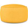 Deshome Pouf da esterno e interno - Pouf poggiapiedi tondo Ø 100 cm da giardino idrorepellente sfoderabile, Puff design moderno per divano soggiorno camera da letto Light Pouf Giallo sole