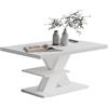 Casaria® Tavolino Detroit 90x60x45cm da Divano 2 Ripiani in Legno Carico Max 50kg Antigraffio Tavolo da Caffé Soggiorno Design Moderno