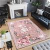 Confezioni Giuliana Tappeto arredo cinigliato Jacquard Antiscivolo Classico Shabby Alisia Rose Rosa Made in Italy - 85x150