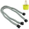 Generico 2 Pezzi Sostituzione Manici per Borsa da Spiaggia, per Classic O Bag Manici Lunghi Ricambio Maniglia Corda, Manici per Borse Uncinetto, per Manici Borsa O Bag Accessori 65 cm (Verde)