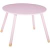 ATMOSPHERA CREATEUR D'INTERIEUR Tavolo Douceur Rose per bambini in legno, Ø 60 cm