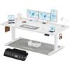 Homall Scrivania Regolabile in Altezza 180x80 cm con Porta USB, Bianco