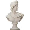 BeautifulGreekStatues Apollo Dio della Musica Poesia Arte Alabastro Busto Testa Statua Scultura 15 cm