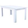 milani home - tavolo da pranzo allungabile 160/200 x 90 cm, bianco, per cucina e soggiorno