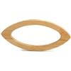 LNNXSZ Manici per Borse Uncinetto 2 Manici a Forma di D in Legno massello, Borsa Intrecciata in Rovere, Borsa da Spiaggia in Lana all'Uncinetto(19.5x9cm Natural)