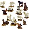 Aurora Store Set 15 Pezzi Animali in Miniatura per Presepe 5,5 x h. 5 cm in Resina Cani, Oce, Papere, Galline, Capre, Pecorelle Assortite Presepio Decorazioni Natalizie Paesaggio Scenario di Natale