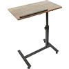 LANTUS Scrivania per Laptop, Tavolino da Divano, Letto, Supporto Porta PC, Computer, Serviletto, 4 Ruote, Altezza Regolabile, Piano Inclinabile, Soggiorno, Camera da Letto-60 * 34.5 * 58-90 cm (marrone)