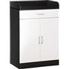 HOMCOM Mobiletto con Cassetto di Legno, con Ripiano Regolabile, Mobiletto da Cucina Salvaspazio, Soggiorno e Anticamera, in Legno MDF, 60x40x90cm, Bianco e Nero