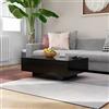 QZZCED Tavolino da Salotto, Tavolino Basso Moderno con Cassetto, Adatto a Camere da Letto, Soggiorni, Sale Riunioni, Sale Studio, Nero, 90x60x31 cm in Truciolato