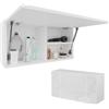 PLATAN ROOM - Armadietto da bagno, larghezza 80/120/160/200/240 cm, mobiletto da bagno pensile con anta ribaltabile (bianco opaco o marmo lucido 80 x 40 x 25 cm)