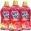 Vernel Ammorbidente Concentrato Aromatherapy Fragranza Desiderio di Rosa per Lavatrice Bucato Profumato e Capi Morbidi e Soffici - 3 Flaconi da 1,15 Litri