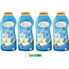 Beni Culinari 4 x Spuma di Sciampagna Ammorbidente Concentrato Fresca Rugiada - Ammorbidente concentrato 30 lavaggi 600 ml + portachiavi Beni Culinari