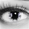 Meralens Lenti a Contatto Colorate nere Black Zombie Big Lenses - con porta lenti a contatto - ideali per Manga Anime Halloween - Durata 1 Anno - 1 Coppia senza correzione