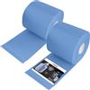 TECPO Salviette assorbenti blu | rotolo di carta riciclata | 2 strati | 21 x 34 cm | 2 rotoli da 500 fogli | perforati | carta per pulizia | salviette | rotolo di panno per pulizia per industria,