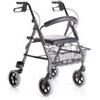 Moretti Rollator pieghevole in alluminio verniciato 4 ruote con seduta imbottita e cestino Atlante Art. RP520